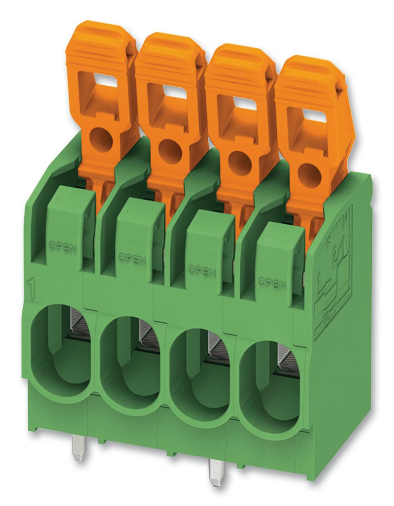 Phoenix Contact PLH 5/ 2-75-ZF PLH 2-75-ZF Wire-To-Board Terminal Block 7.5 mm 2 Ways 24 AWG 10 6 mm&Acirc;&sup2; Push In Lock