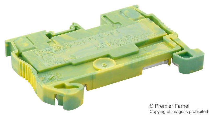 Phoenix Contact PT 25-PE DIN Rail Mount Terminal Block 2 Ways 26 AWG 12 4 mm&Acirc;&sup2; Push In 28 A