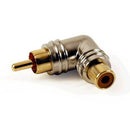 PRO Signal PSG01719 RCA RA Adapter M-TO-F Nickel Body Gold Contacts 64T8126