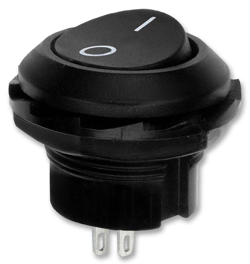 E-SWITCH RR3130ABLKBLKFS SWITCH, ROCKER, SPST, 10A, 125VAC, BLACK