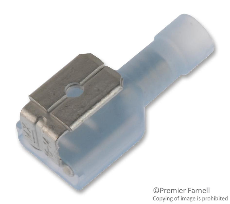 MOLEX 19013-0030 TERMINAL, PIGGBYBACK DISCONNECT, 6.35MM, CRIMP, BLUE