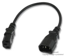 PRO POWER SPC19908 POWER CORD, IEC320C-13/14, 1FT, 10A, BLACK