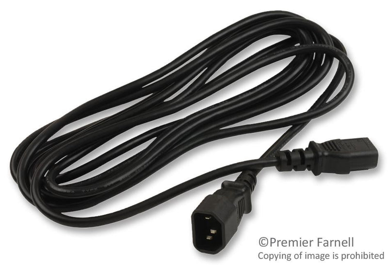 PRO POWER SPC19909 POWER CORD IEC320C-13/14, 12FT, 10A, BLACK