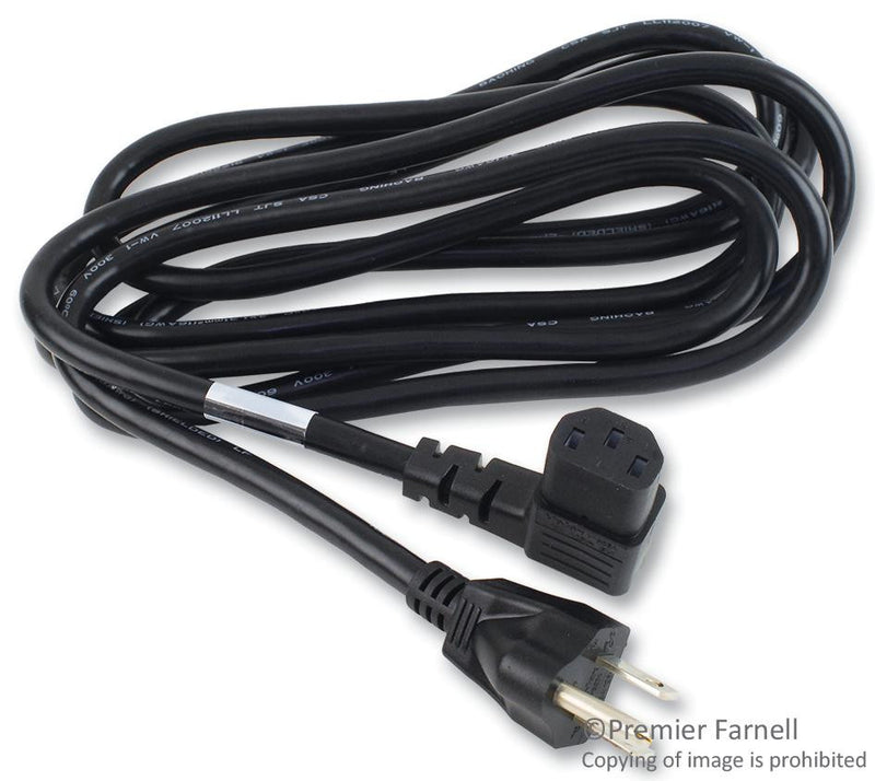 VOLEX 17609 POWER CORD NEMA5-15P/IEC, 9.8FT, 13A BLACK