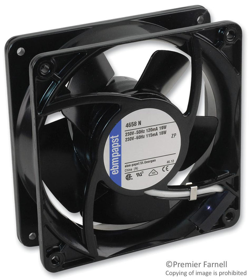 EBM-PAPST 4658N AXIAL FAN, 119MM, 220VAC