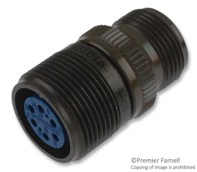 AMPHENOL INDUSTRIAL 97-3101A-14S-6S CIRCULAR CONNECTOR RECEPTACLE SIZE 14S, 6 POSITION, CABLE