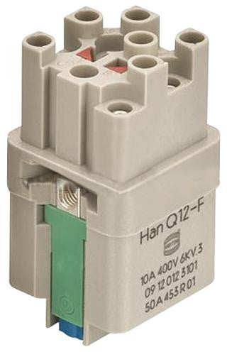 HARTING 09120123101 RECTANGULAR INSERT, RECEPTACLE, Q 12/0, 12+ GROUND