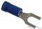 THOMAS & BETTS 14RB-10F TERMINAL, SPADE/FORK, #10, CRIMP, BLUE