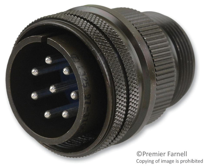 AMPHENOL INDUSTRIAL 97-3106A-22-23P CIRCULAR CONNECTOR PLUG, SIZE 22, 8 POSITION, CABLE