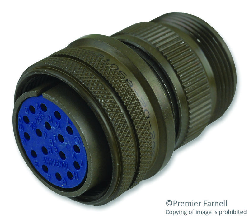 AMPHENOL INDUSTRIAL 97-3106A-20-29S CIRCULAR CONNECTOR PLUG SIZE 20, 17 POSITION, CABLE