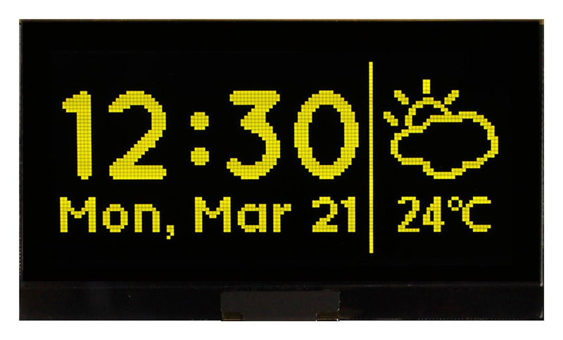 Midas MCOT128064SV-YM Graphic Oled 128 x 64 Pixels Yellow on Black 3V Multi 73mm 41.86mm -40 &deg;C New