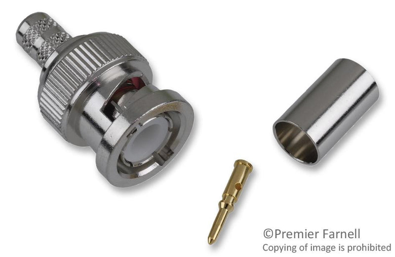 AMPHENOL RF 112533 RF/COAXIAL, BNC PLUG, STRAIGHT, 50 OHM, CRIMP