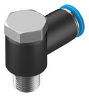 Festo QSLV-1/8-6 Pneumatic Fitting Push-In L-Fitting R1/8 14 bar 6 mm PBT (Polybutylene Terephthalate) Qslv