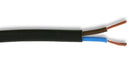 Multicomp PRO 2192Y-0.5MMBLK50M Multicore Cable Flexible Oval Unscreened 2 Core 0.5 mm&Acirc;&sup2;