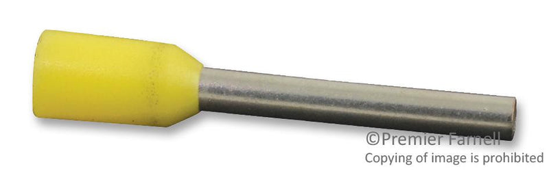 WAGO 216-301 TERMINAL, FERRULE, 8 X 0.8MM, YELLOW