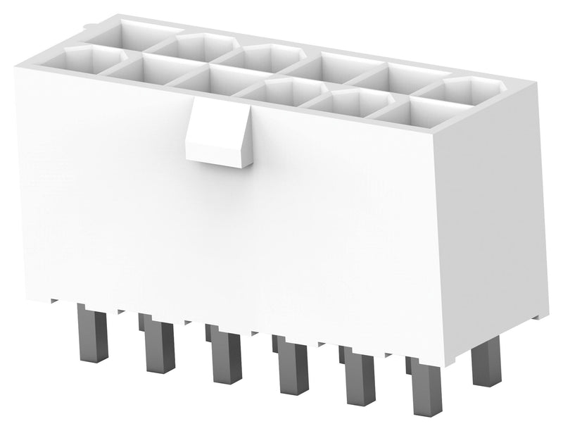 AMP - TE Connectivity 1-2825272-2 Rectangular Power Connector 12 Contacts VAL-U-LOK HCS Series PCB Mount Through Hole 4.2 mm New