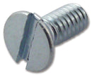 TR FASTENINGS M2.512 KSSTMCZ100- Machine Screw, M2.5, Steel, 12 mm, Bright Zinc, Flat / Countersunk Head Slotted