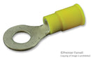 MOLEX 19070-0132 TERMINAL, RING TONGUE 1/4IN CRIMP YELLOW