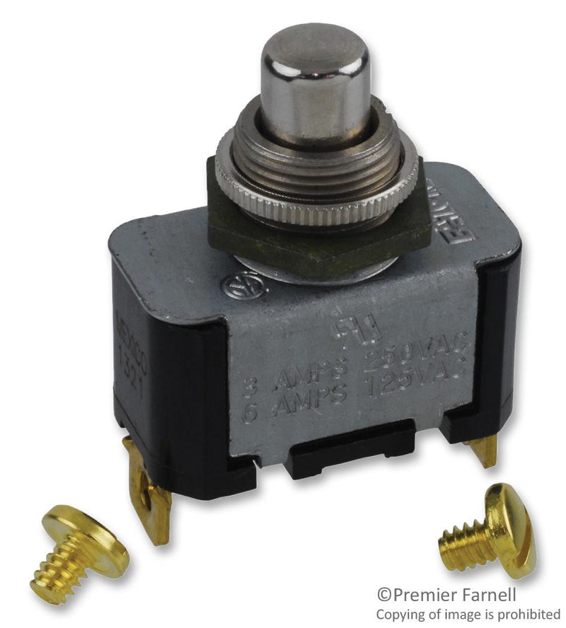 EATON 8442K4 SWITCH, PUSHBUTTON, SPST, 6A, 250V