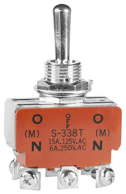 NKK SWITCHES S338T SWITCH, TOGGLE, DPDT, 20A, 250VAC