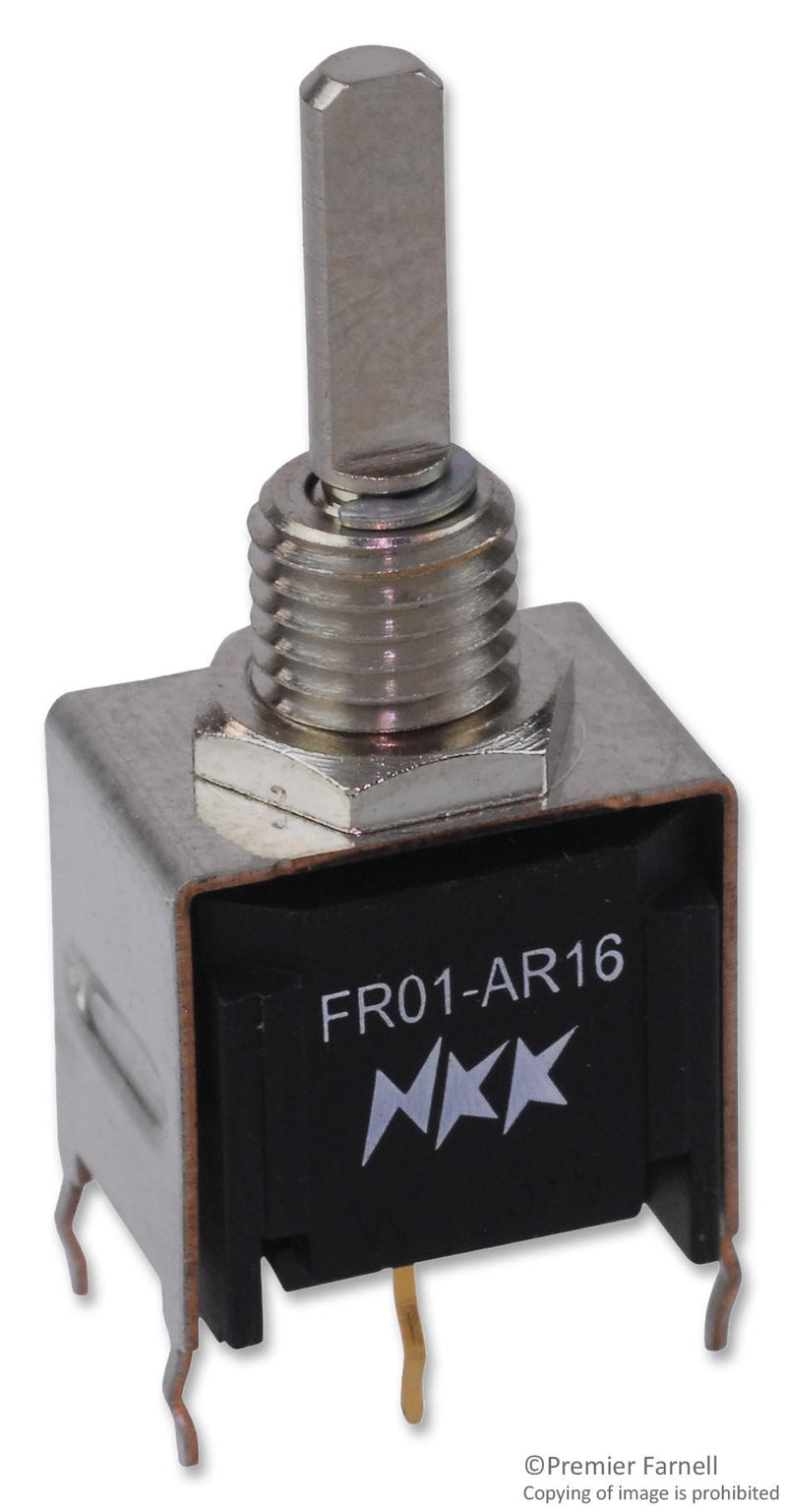 NKK SWITCHES FR01AR16PB-W-S SWITCH, ROTARY, 1POLE, 16 POSITION, 0.1A, 5V