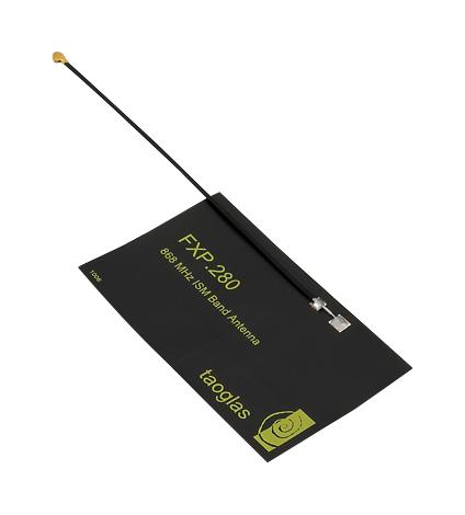 Taoglas FXP280.07.0100A PCB Antenna 863MHz to 870MHz 2 Vswr 1.5dBi Gain 50ohm Linear Polarisation Adhesive