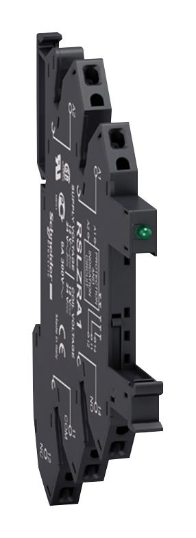 Schneider Electric RSLZRA2 Relay Socket DIN Rail Spring Clamp 5 Pins 6 A 300 VAC Zelio RSL Series