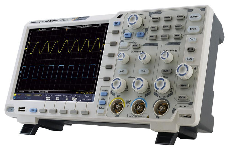 Multicomp PRO MP720106 Digital Oscilloscope 14-bit 4-in-1 2+1 Channel 200 MHz 1 Gsps 40 Mpts 1.7 ns