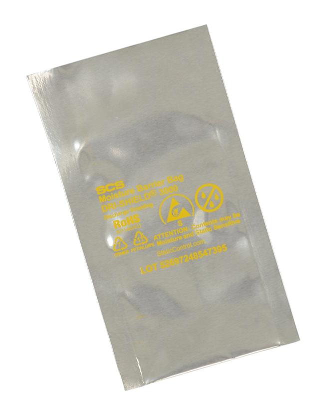 SCS D3035 Antistatic Bag Dri-Shield 3000 Series Moisture Barrier Heat Seal 76.2mm W x 127mm L