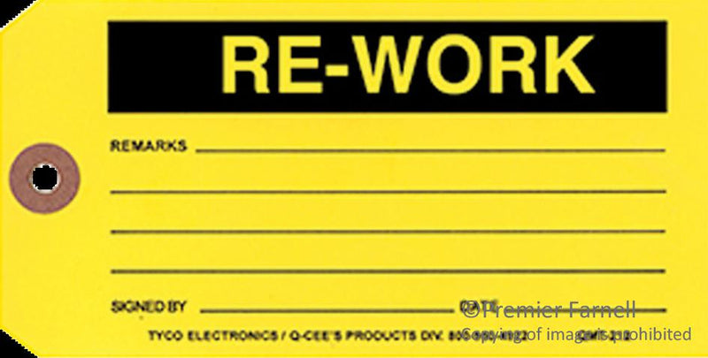 TE CONNECTIVITY QMT212 TAGS, INSPECTION, PAPERBD, 146.1MM W