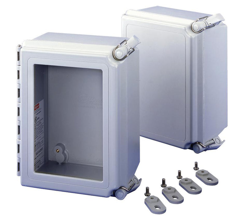 HOFFMAN ENCLOSURES A664CHSCFG ENCLOSURE, JUNCTION BOX, FIBERGLASS GRAY