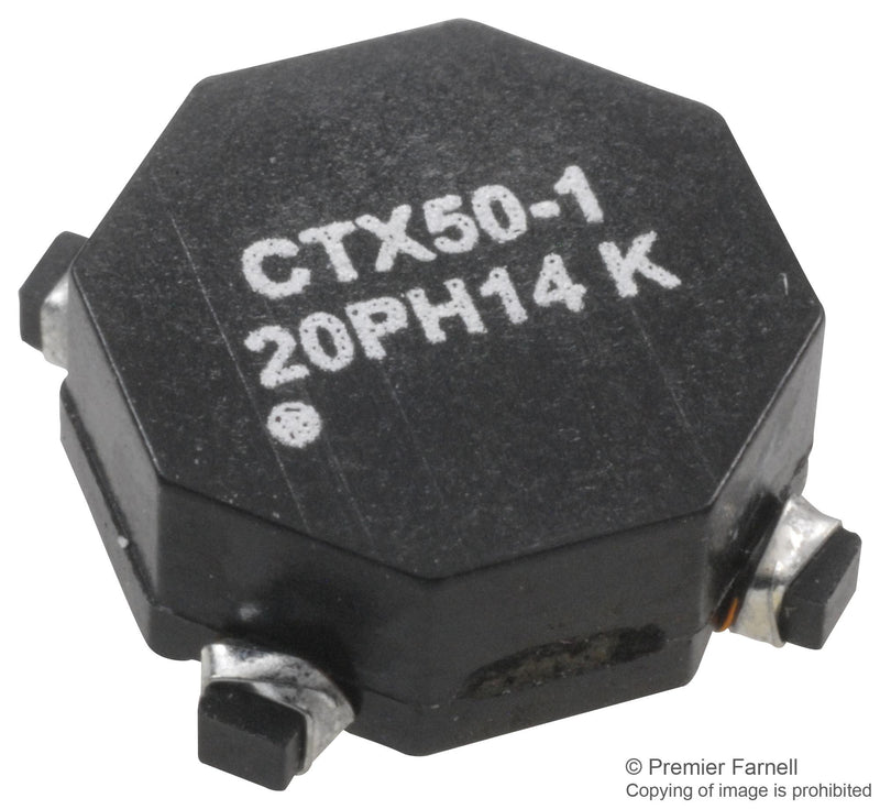 EATON COILTRONICS CTX50-1-R POWER INDUCTOR, 50.63UH, 640MA, 20%