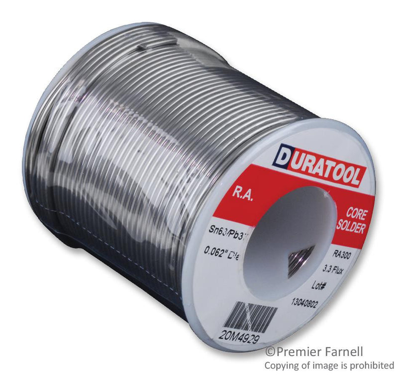 DURATOOL SPC22135 SOLDER WIRE, 63/37 SN/PB, 1LB