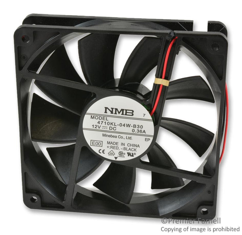 NMB TECHNOLOGIES 4710KL-04W-B30-E00 AXIAL FAN, 119MM, 12VDC, 280mA