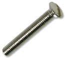 TR Fastenings M3.525 ISBRMCN100- M3.525 ISBRMCN100- Machine Screw M3.5 25 mm Brass Bright Nickel Raised / Countersunk Head Slotted