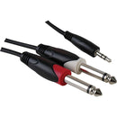 Stellar Labs 24-16248 3.5MM 3P Male TO 2X 1/4IN 2P Cable 3FT 42Y2477