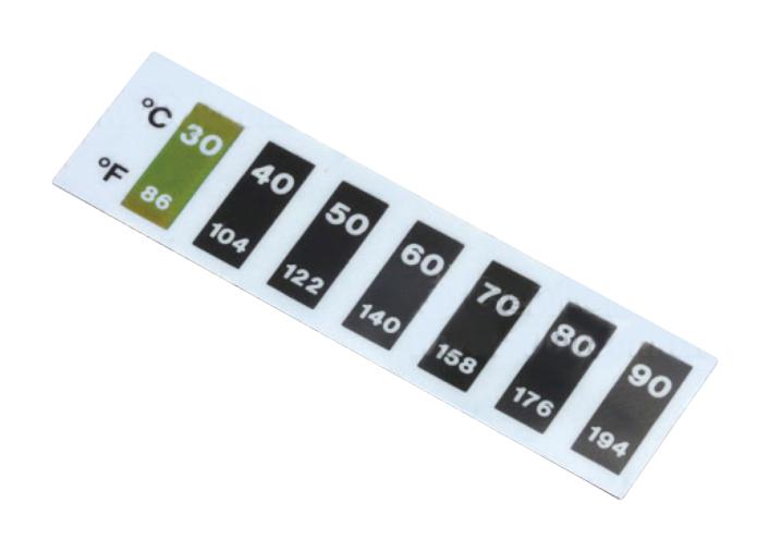 Omega RLC-50-30/90-10 RLC-50-30/90-10 Label Reversible Self Adhesive 0.254 mm 12.7 Temperature Indicator