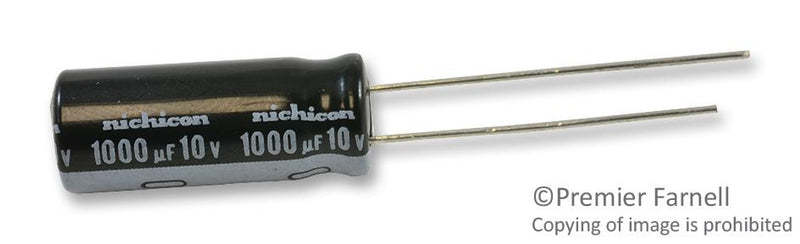 NICHICON UHE1A102MPD1TD ALUMINUM ELECTROLYTIC CAPACITOR, 1000UF, 10V, 20%, RADIAL