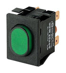 Marquardt 01670.5202-00 Illuminated Pushbutton Switch 1670 Series Dpst On-Off 16 A 250 V Green