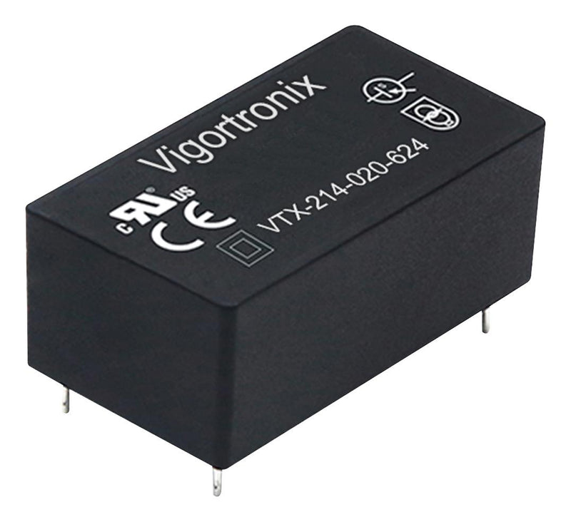 Vigortronix VTX-214-020-609 AC/DC PCB Mount Power Supply (PSU) Class II ITE Household &amp; Transformers 1 Output 20 W 9 VDC