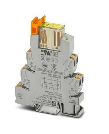 Phoenix Contact PLC-RPT- 24UC/2X21/FG Power Relay Dpdt 24 V 6 A PLC-RPT DIN Rail