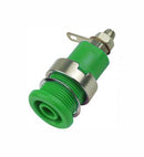 Multicomp PRO MP770568 Banana Test Connector Jack Panel Mount 32 A 1 kV Nickel Plated Contacts Green