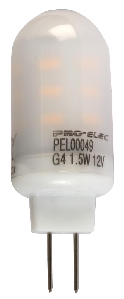 PRO Elec PEL00050 LED Light Bulb Frosted Capsule G4 Warm White 3000 K Not Dimmable 270&deg;