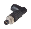 Hirschmann ELWIST 4008 V Sensor Connector Miniquick E Series M8 Plug 4 Contacts Right Angle Cable Mount