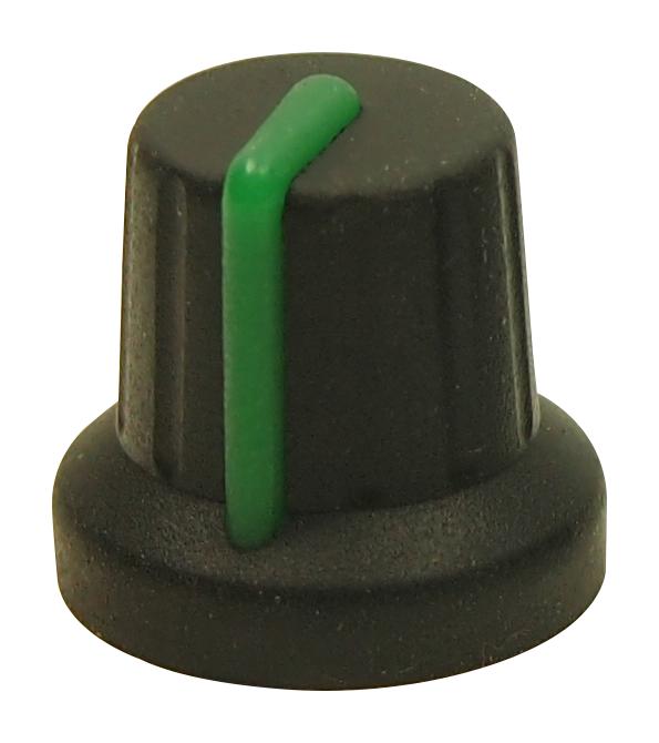 Multicomp PRO MP72604S MP72604S Knob Splined Shaft 6 mm Round With Indicator Line 16 MC726S Range