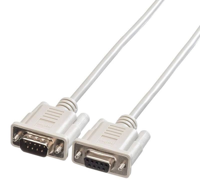 Roline 11.01.6230 Computer Cable D Subminiature Plug 9 Way Socket 9.8 ft 3 m Beige