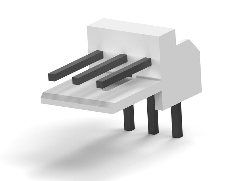 AMP - TE Connectivity 171826-3 Pin Header R/A Wire-to-Board 2.5 mm 1 Rows 3 Contacts Through Hole Right Angle EI Series