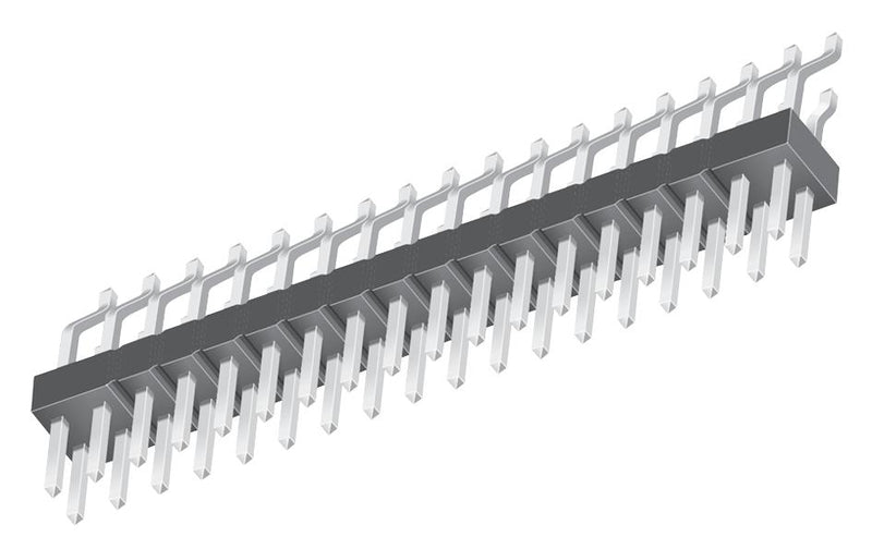 Samtec TSM-120-01-S-DH . Pin Header Board-to-Board 2.54 mm 2 Rows 40 Contacts Surface Mount Right Angle TSM Series