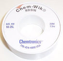 Chemtronics 10-25L 10-25L Desoldering Braid Flux Coated Copper 7.5 m x 2.5 mm