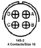 Amphenol Industrial MS3100A14S-2P. MS3100A14S-2P. Circular Connector Receptacle Size 14S